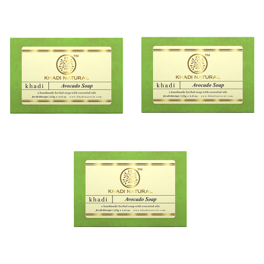 Khadi Natural Herbal Avocado Soap Combo Pack Of 3 – 125gm Each - Buy from Indicrest