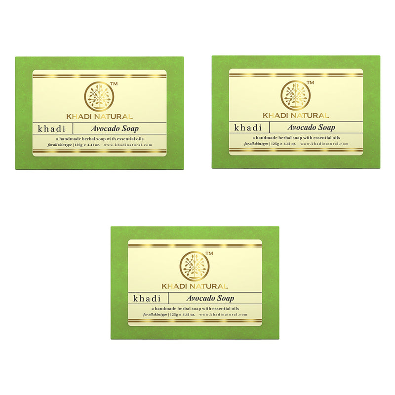 Khadi Natural Herbal Avocado Soap Combo Pack Of 3 – 125gm Each - Buy from Indicrest
