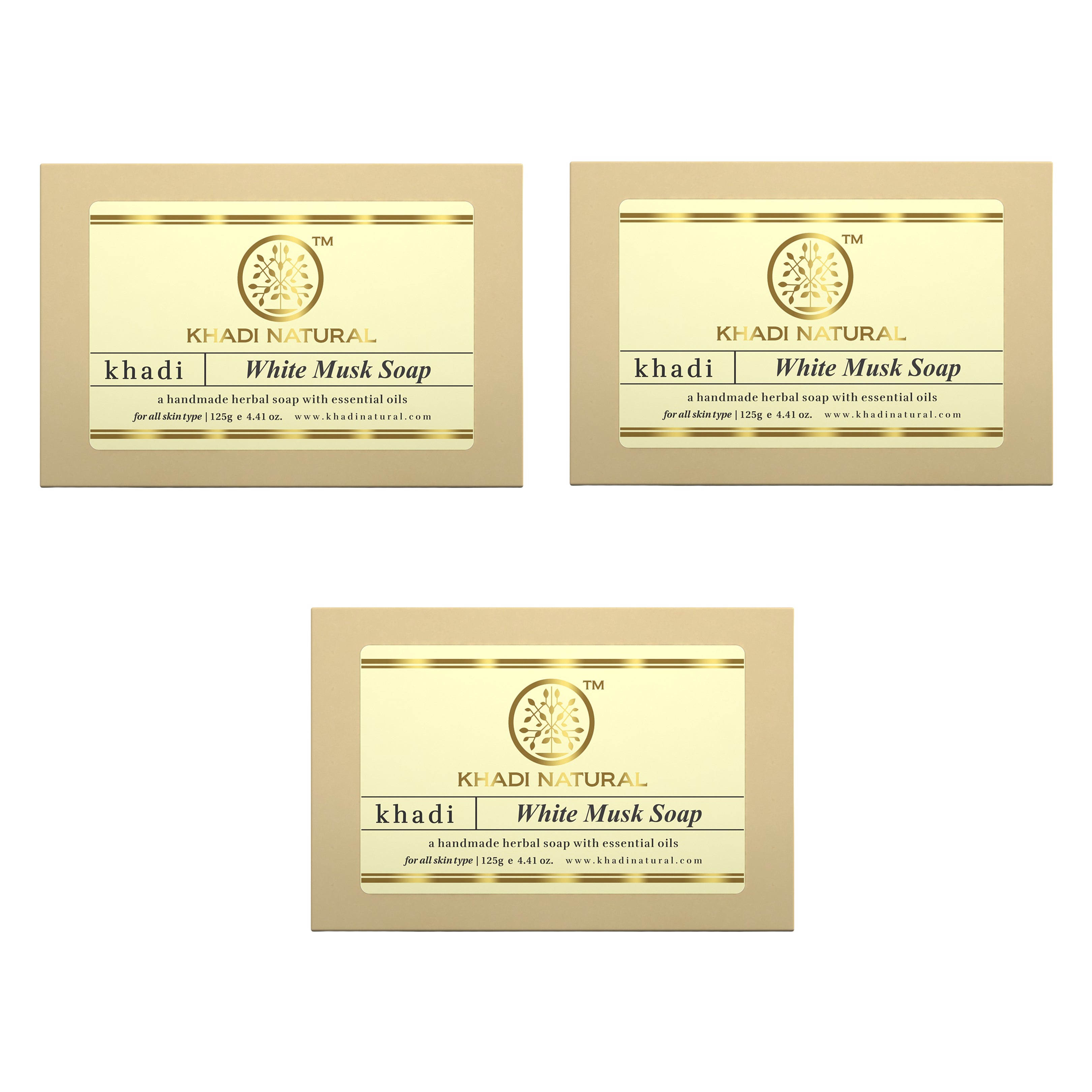 Khadi Natural Herbal White Musk Soap - 125gm - Image 7 - Buy from Indicrest