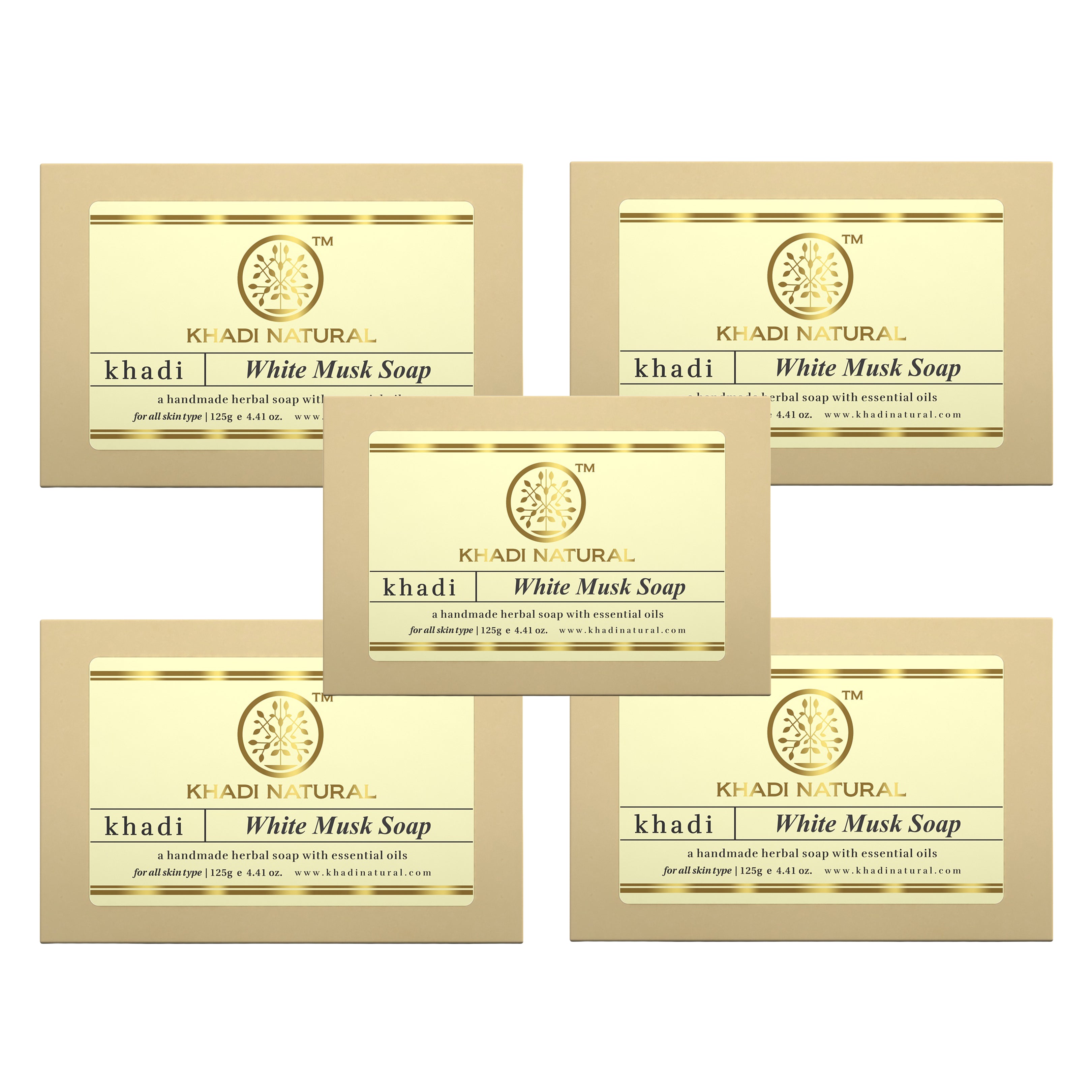 Khadi Natural Herbal White Musk Soap - 125gm - Image 8 - Buy from Indicrest