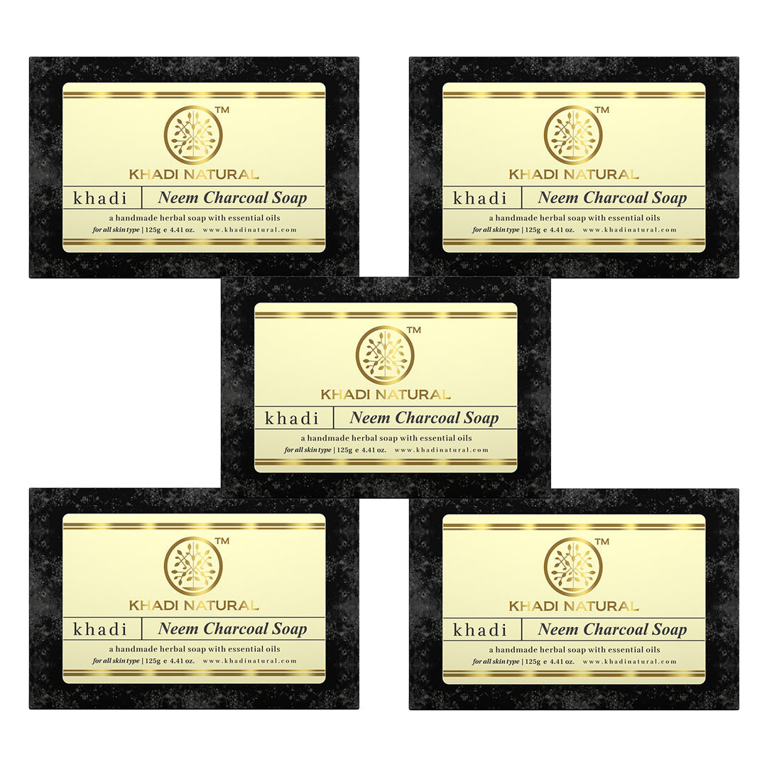 Khadi Natural Neem Charcoal Soap - 125gm - Image 10 - Buy from Indicrest