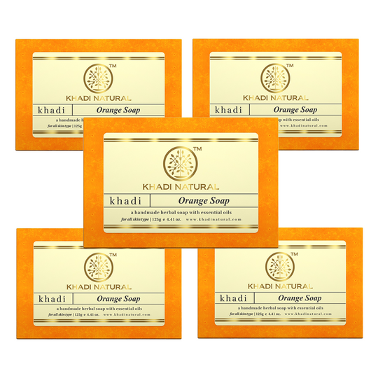 Khadi Natural Orange Soap Combo Pack Of 5 – 125gm Each - Buy from Indicrest