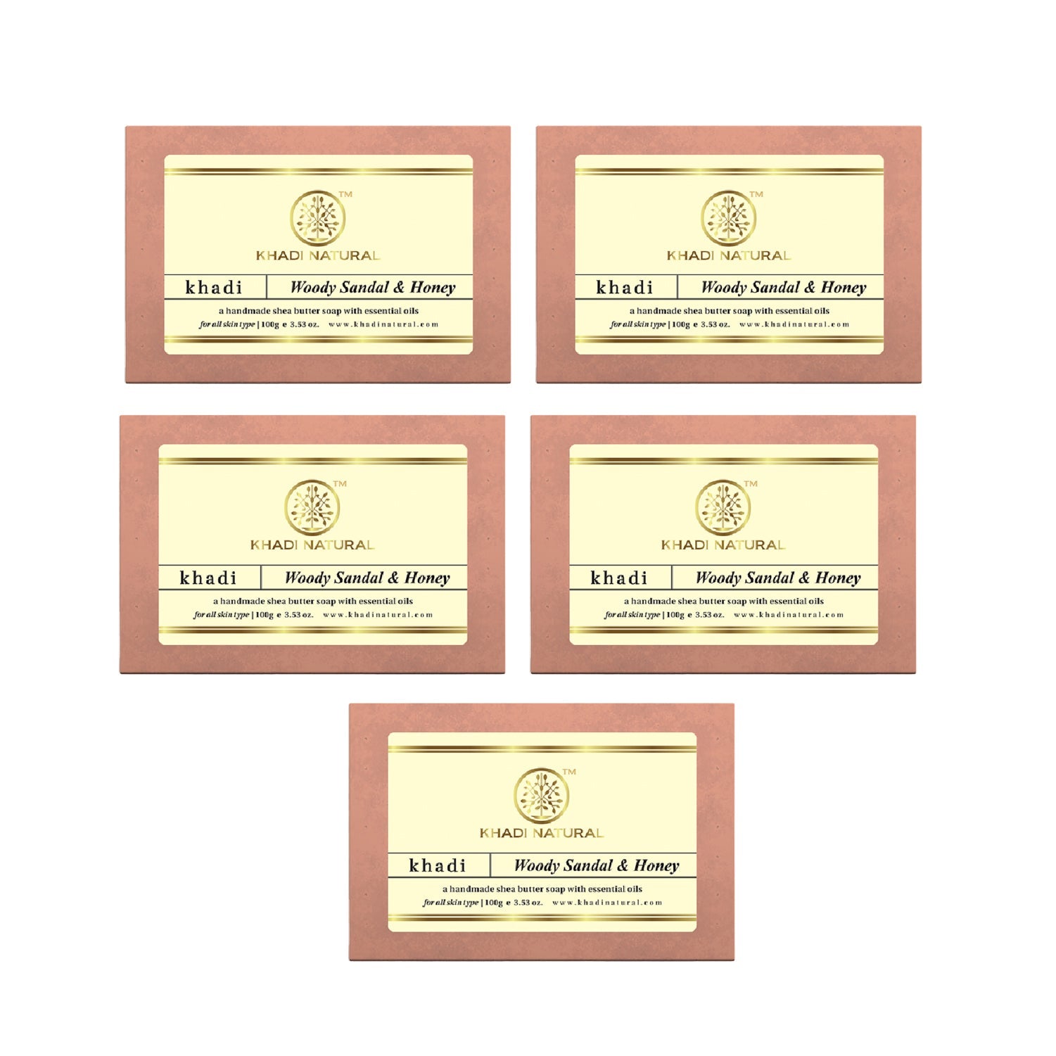 Khadi Natural Woody Sandal & Honey Soap - 100gm - Image 8 - Buy from Indicrest