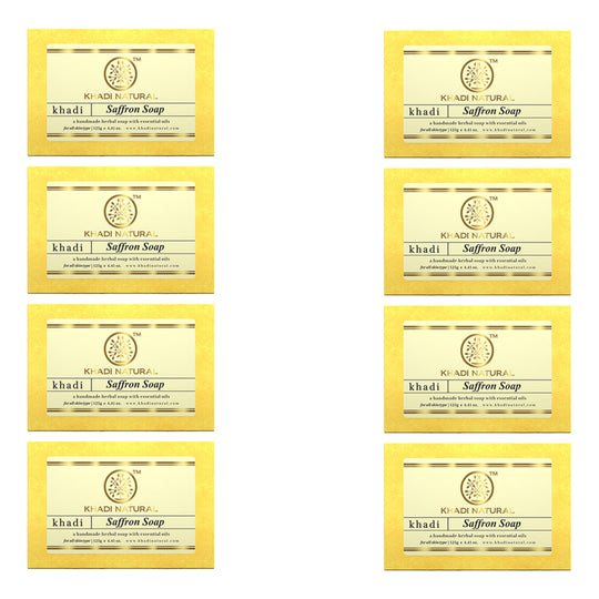 Khadi Natural Saffron Soap Combo Pack Of 8 – 125gm Each - Buy from Indicrest