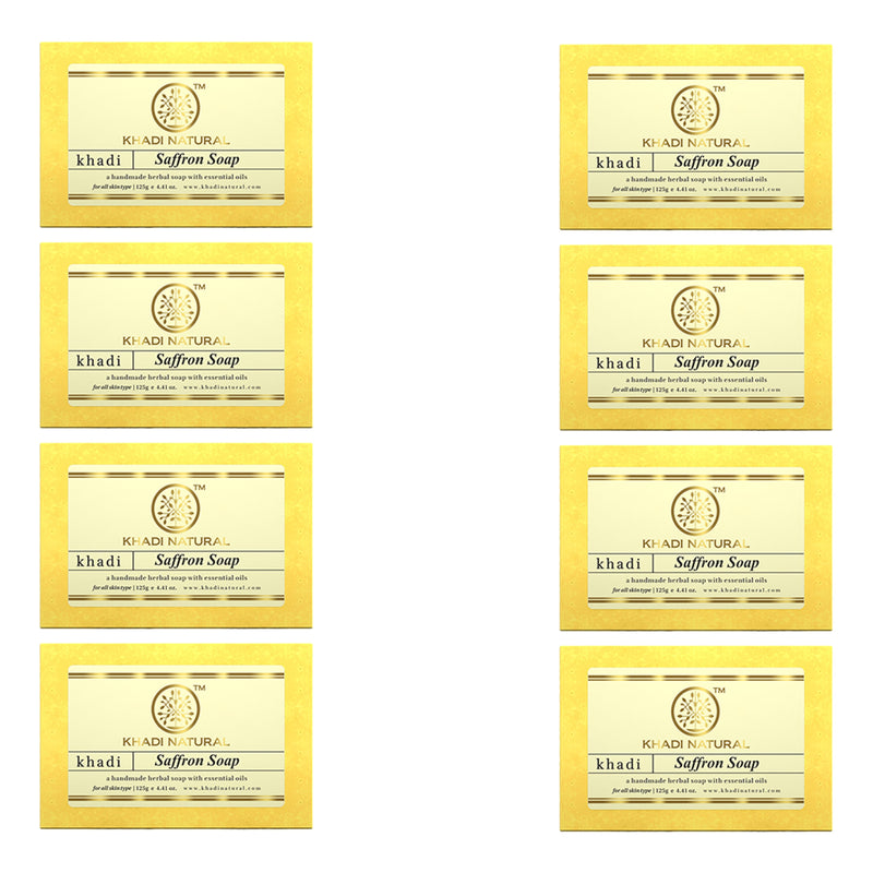 Khadi Natural Saffron Soap Combo Pack Of 8 – 125gm Each - Buy from Indicrest