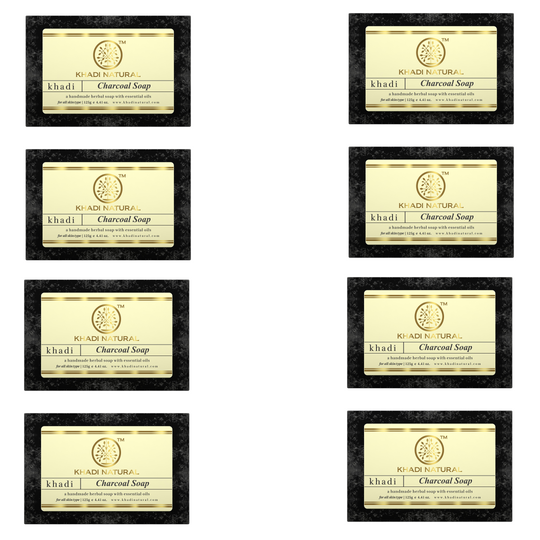 Khadi Natural Charcoal Soap Combo Pack Of 8 – 125gm Each - Buy from Indicrest