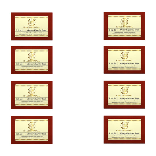 Khadi Natural Honey Glycerine Soap Combo Pack Of 8 – 125gm Each - Buy from Indicrest