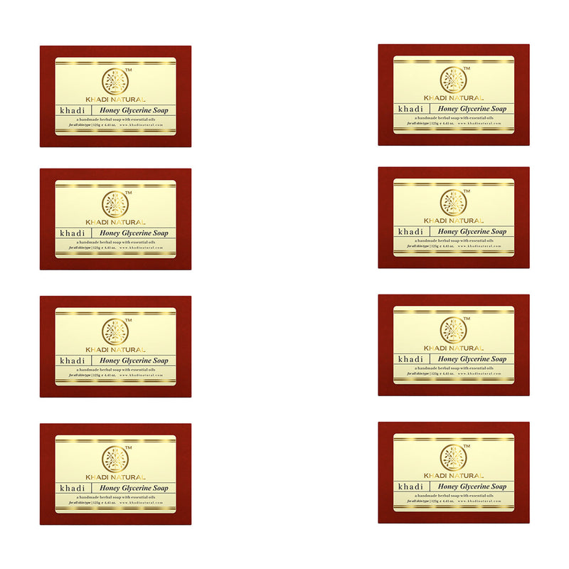 Khadi Natural Honey Glycerine Soap Combo Pack Of 8 – 125gm Each - Buy from Indicrest