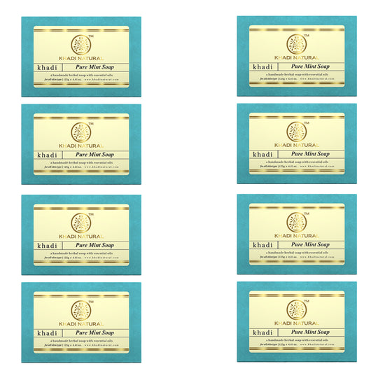 Khadi Natural Pure Mint Soap Combo Pack Of 8 – 125gm Each - Buy from Indicrest