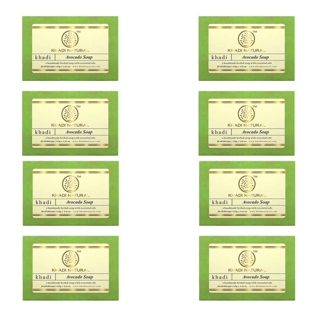 Khadi Natural Herbal Avocado Soap Combo Pack Of 8 – 125gm Each - Buy from Indicrest
