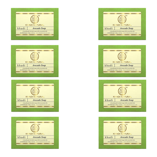 Khadi Natural Herbal Avocado Soap Combo Pack Of 8 – 125gm Each - Buy from Indicrest