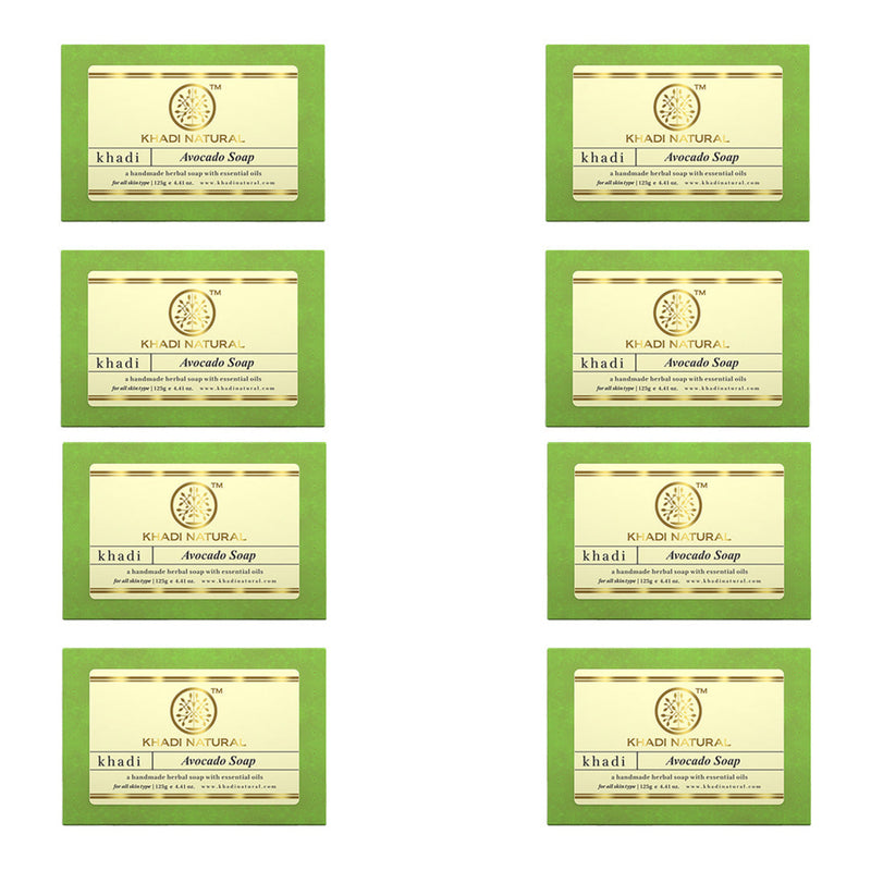 Khadi Natural Herbal Avocado Soap Combo Pack Of 8 – 125gm Each - Buy from Indicrest