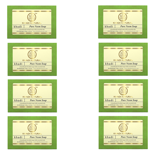 Khadi Natural Pure Neem Soap Combo Pack Of 8 – 125gm Each - Buy from Indicrest