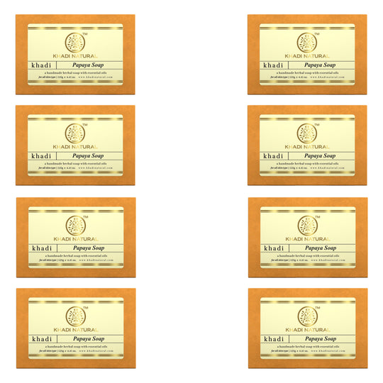 Khadi Natural Papaya Soap Combo Pack Of 8 – 125gm Each - Buy from Indicrest