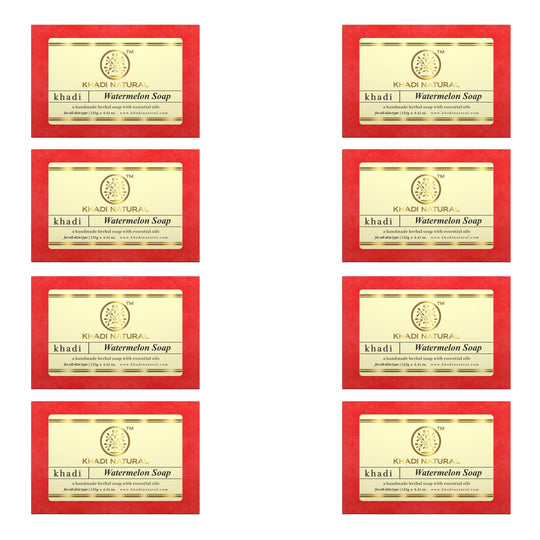 Khadi Natural Herbal Watermelon Soap Combo Pack Of 8 – 125gm Each - Buy from Indicrest