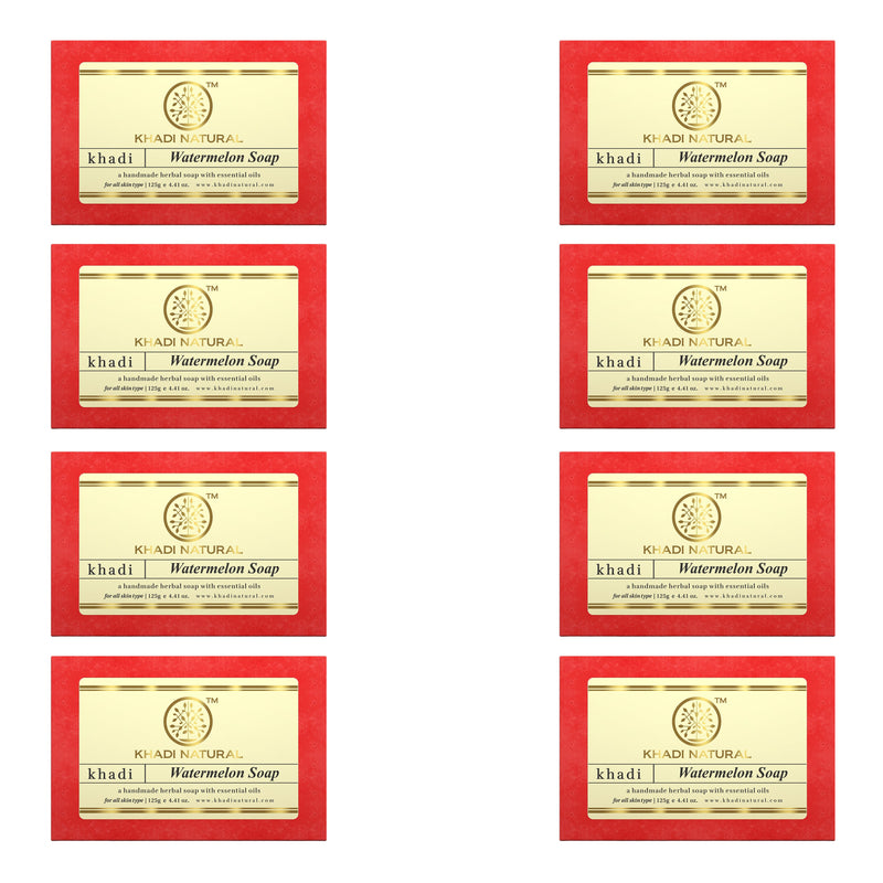 Khadi Natural Herbal Watermelon Soap Combo Pack Of 8 – 125gm Each - Buy from Indicrest