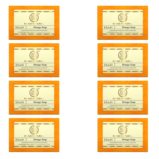 Khadi Natural Orange Soap Combo Pack Of 8 – 125gm Each - Buy from Indicrest
