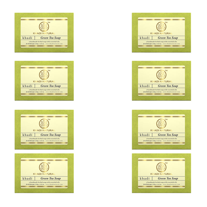 Khadi Natural Green Tea Soap Combo Pack Of 8 – 125gm Each - Buy from Indicrest