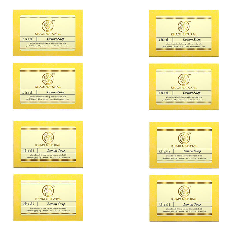 Khadi Natural Herbal Lemon Soap Combo Pack Of 8 – 125gm Each - Buy from Indicrest