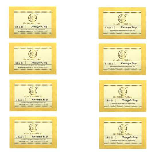 Khadi Natural Pineapple Soap Combo Pack Of 8 – 125gm Each - Buy from Indicrest