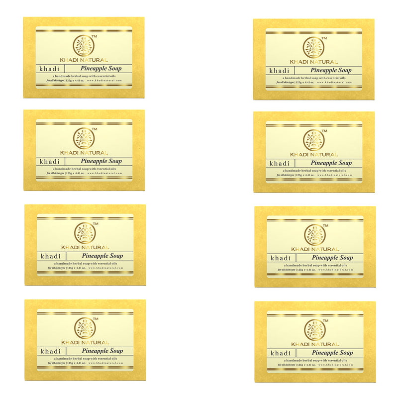 Khadi Natural Pineapple Soap Combo Pack Of 8 – 125gm Each - Buy from Indicrest