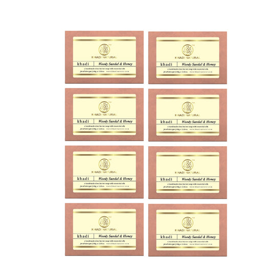 Khadi Natural Woody Sandal & Honey Soap Combo Pack Of 8 – 100gm Each - Buy from Indicrest