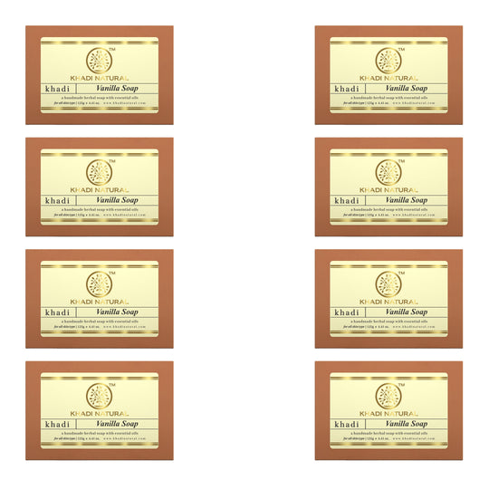 Khadi Natural Vanilla Soap Combo Pack Of 8 – 125gm Each - Buy from Indicrest