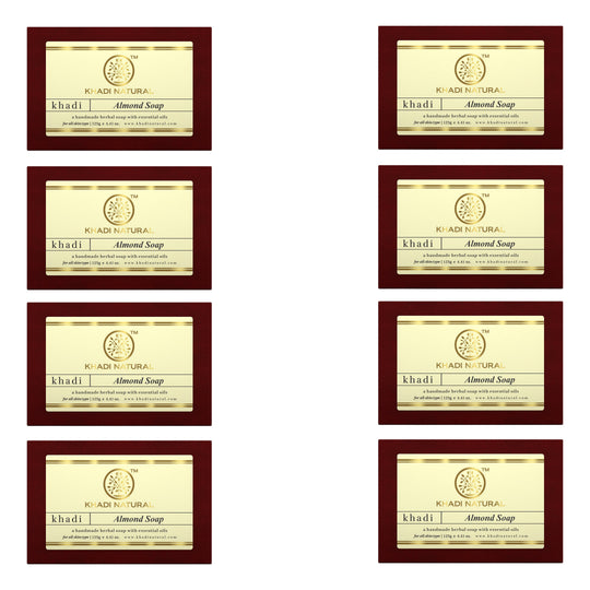 Khadi Natural Almond Soap Combo Pack Of 8 – 125gm Each - Buy from Indicrest