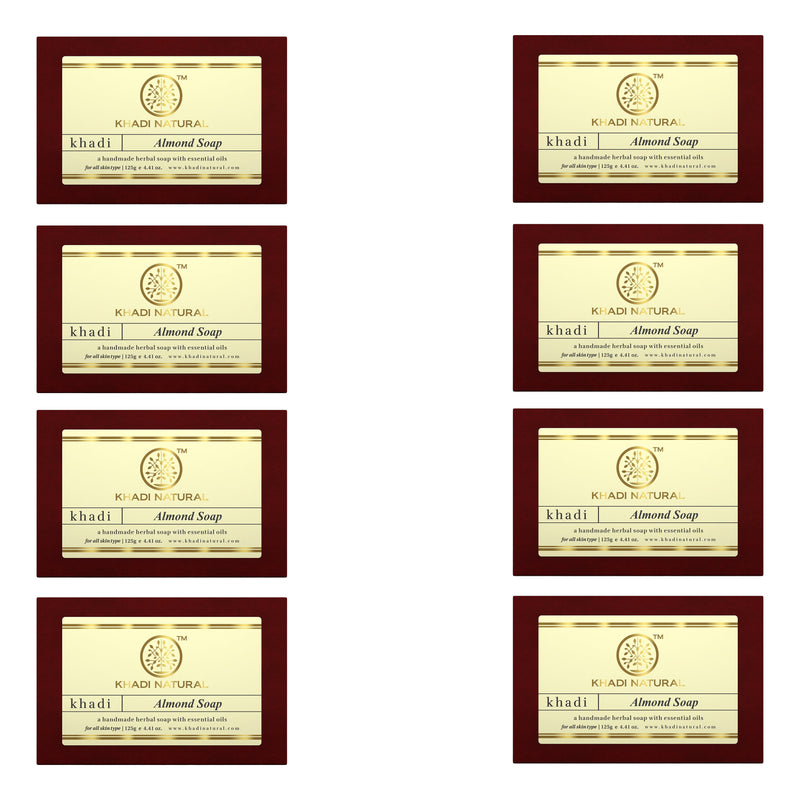 Khadi Natural Almond Soap Combo Pack Of 8 – 125gm Each - Buy from Indicrest
