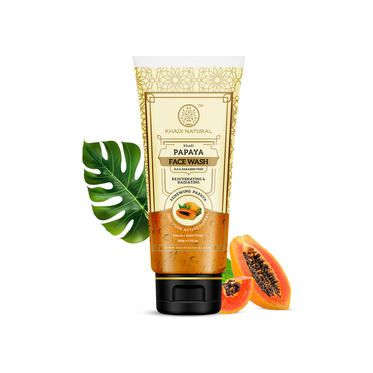 Khadi Natural Papaya Face Wash SLS & Paraben Free - 100gm - Image 6 - Buy from Indicrest