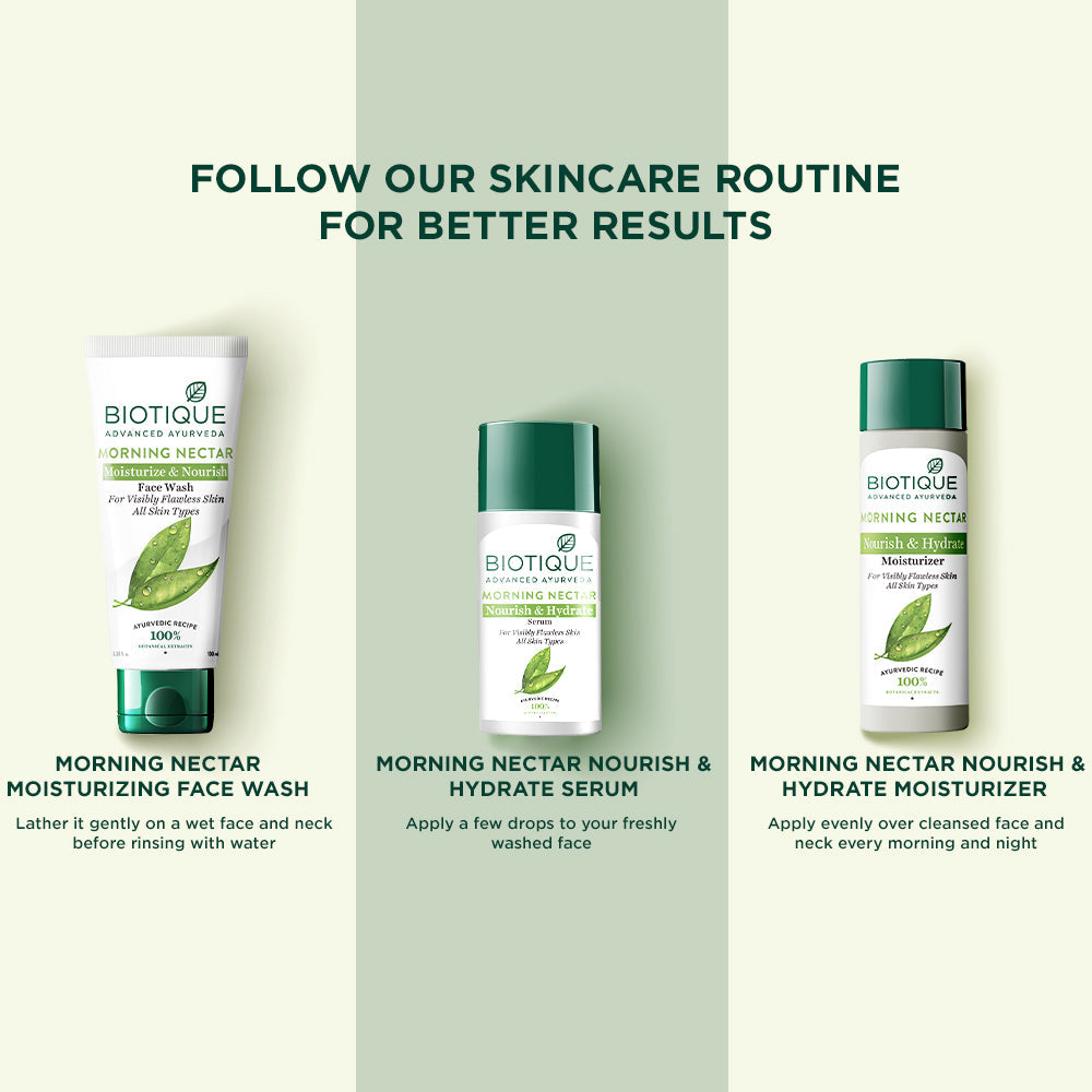 Biotique Morning Nectar Nourish & Hydrate Serum, 40ml - Image 8 - Buy from Indicrest