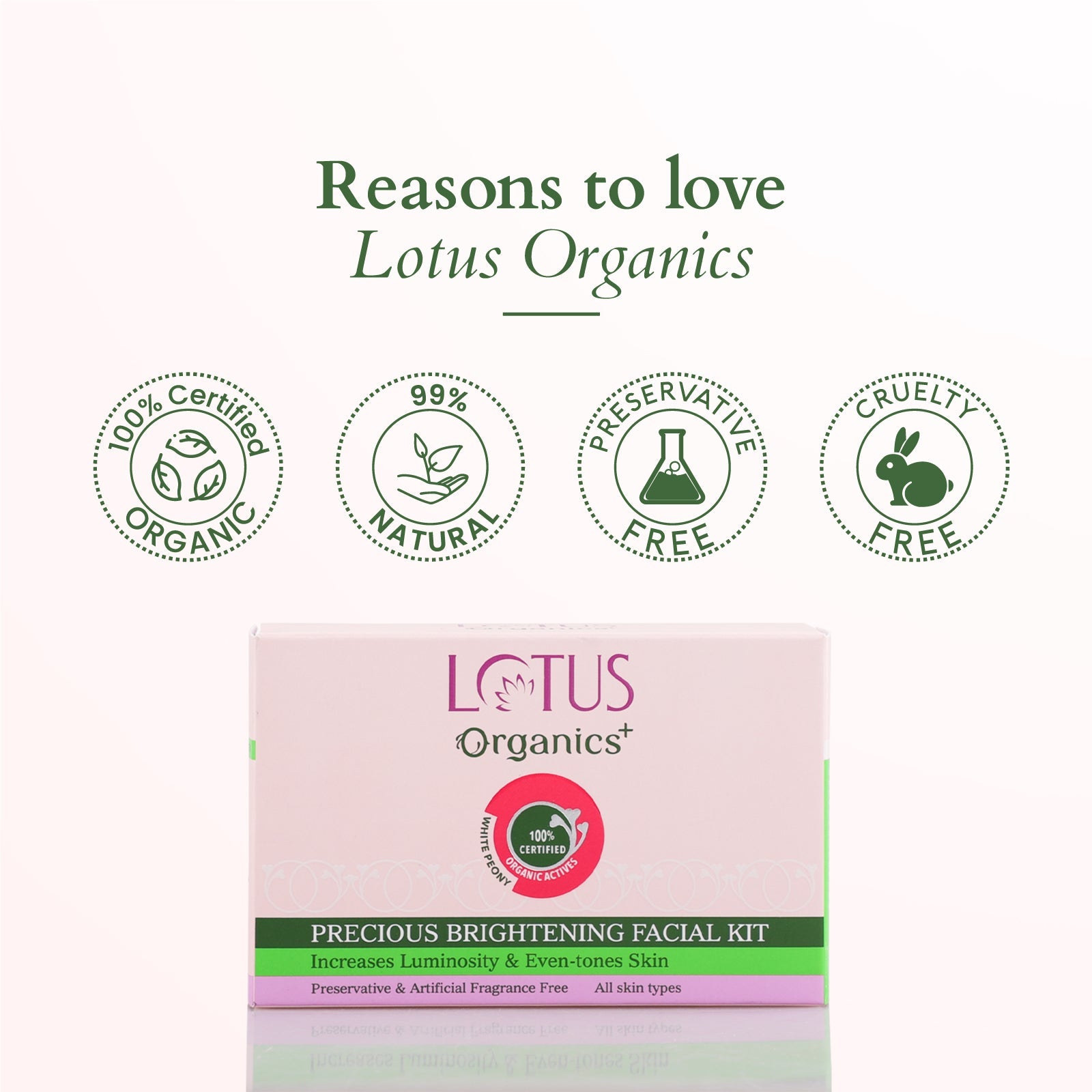 Lotus Herbals Precious Brightening Facial Kit, 4 X 47g