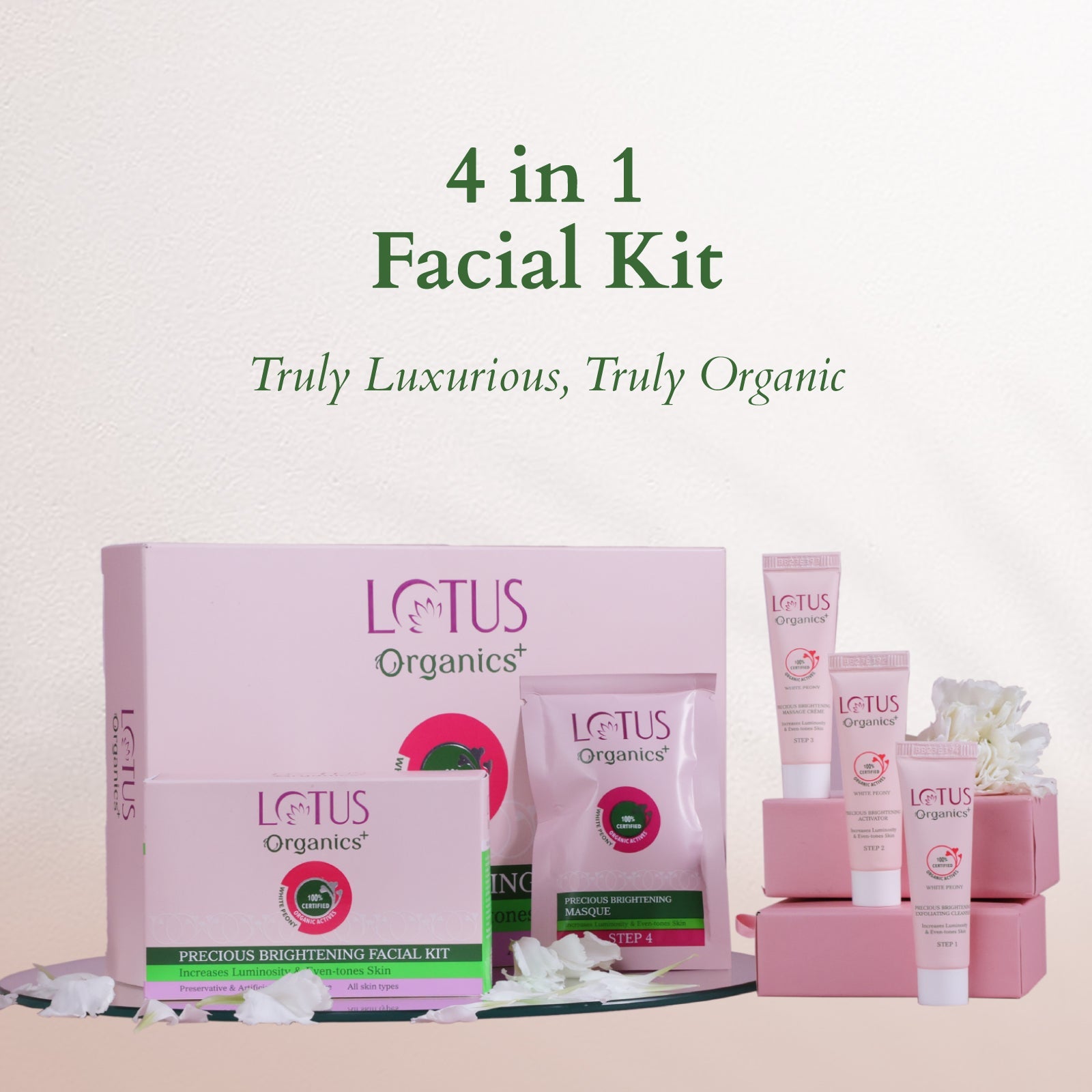 Lotus Herbals Precious Brightening Facial Kit, 4 X 47g