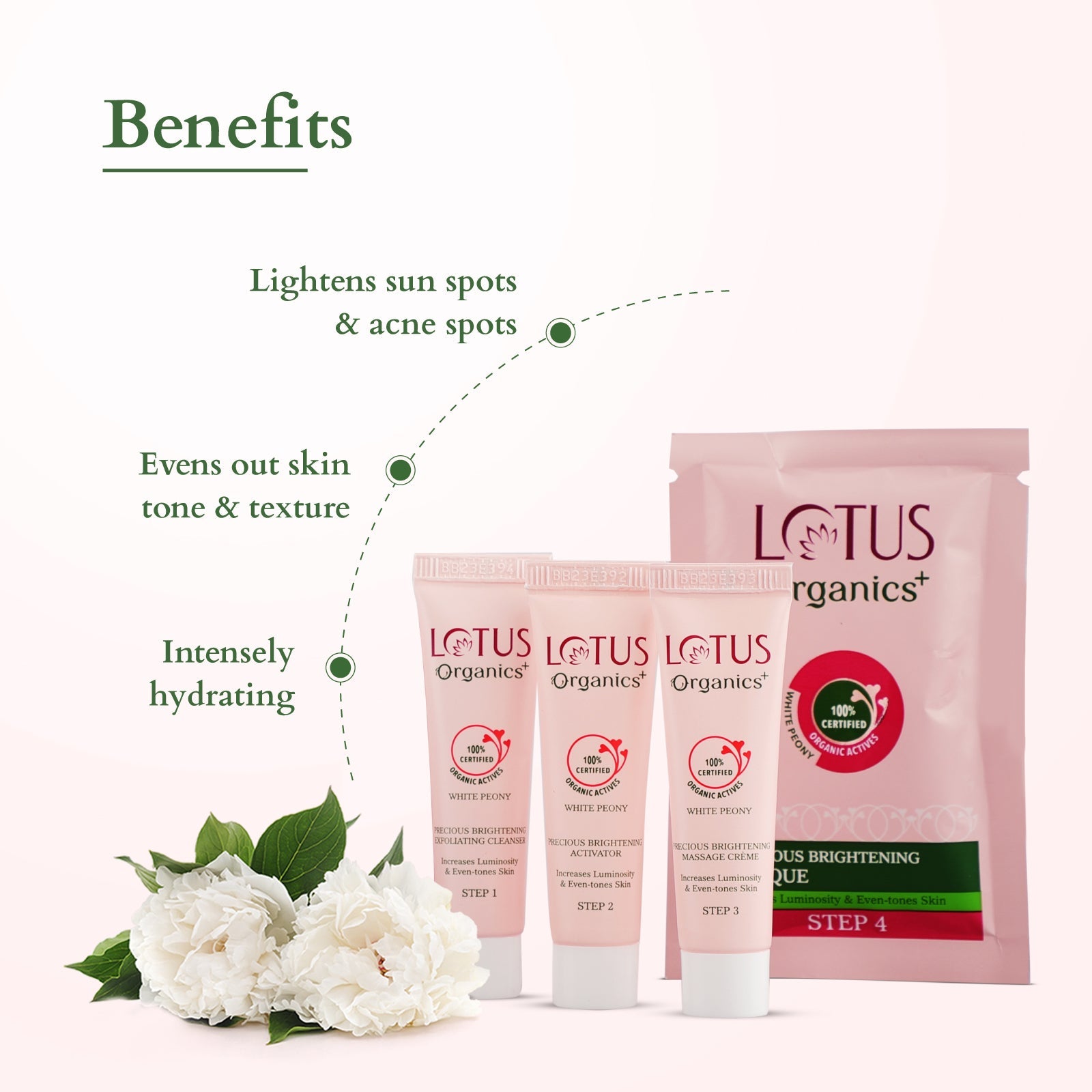 Lotus Herbals Precious Brightening Facial Kit, 4 X 47g
