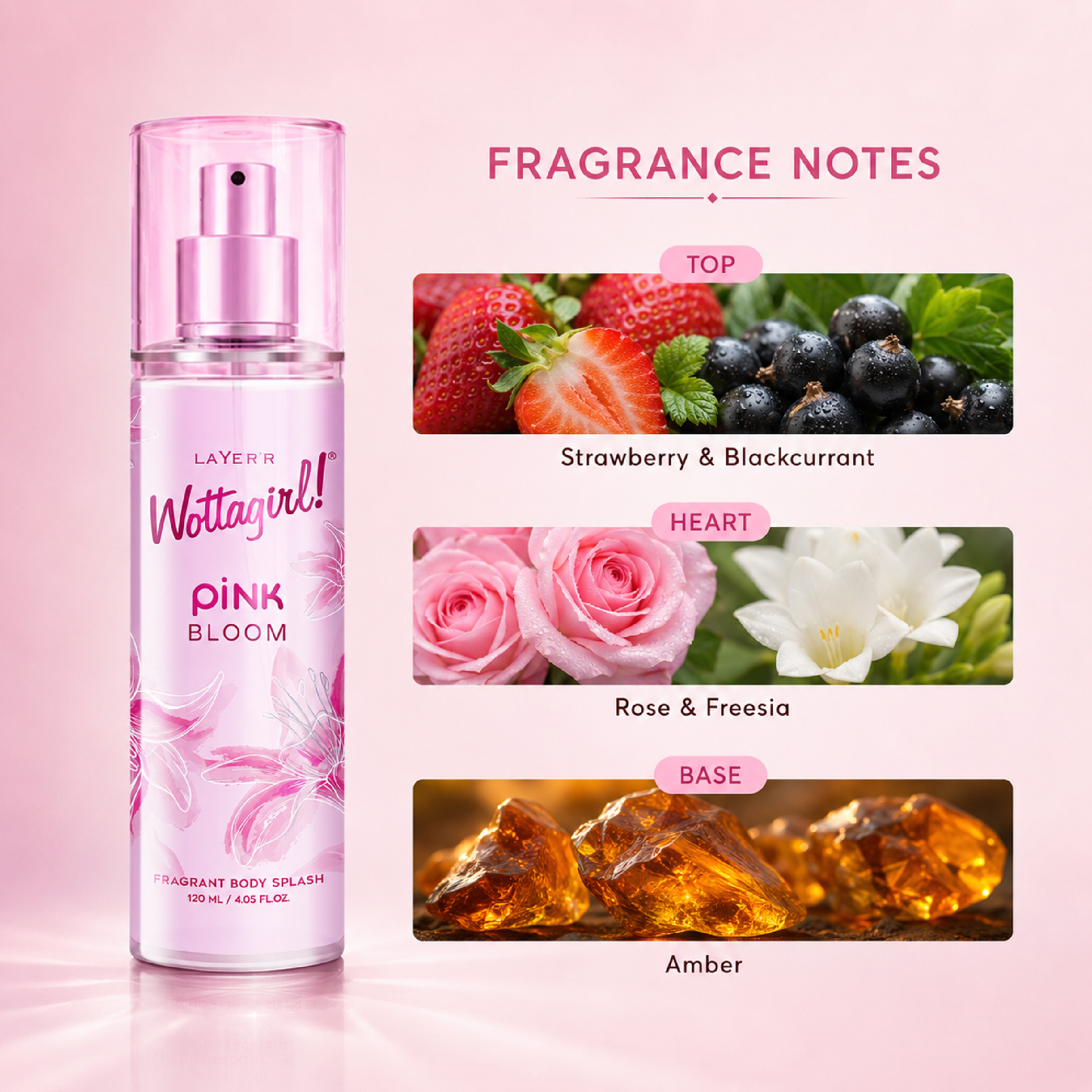 Wottagirl PINK BLOOM - 120ml - Image 5 - Buy from Indicrest