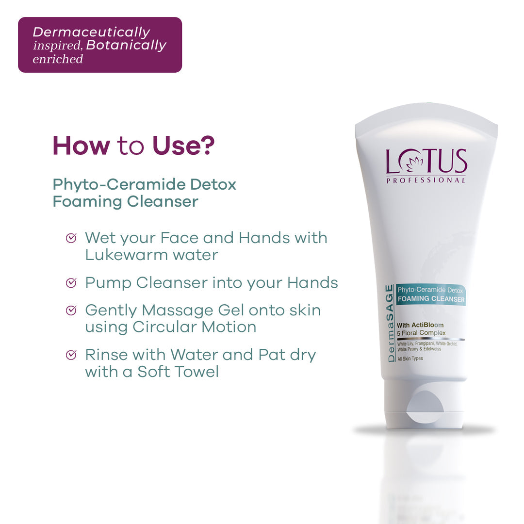 lotus-professional-dermasage-phyto-ceramide-detox-foaming-cleanser-100g - Image 4 - Buy from Indicrest