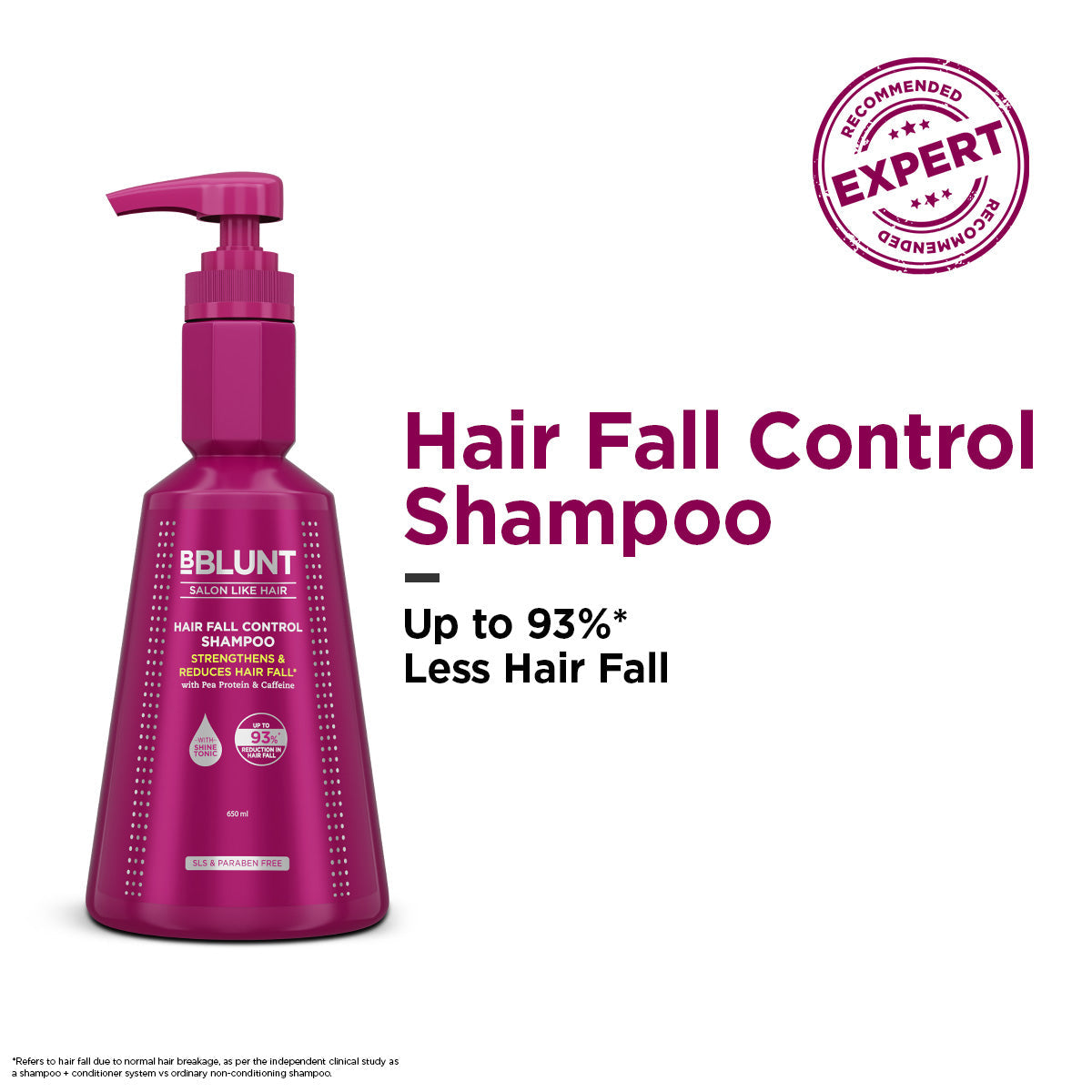 Bblunt Hair Fall Control Shampoo with Pea Protein & Caffeine for Stronger Hair, Pack of 3 X 300ml - Image 24 - Buy from Indicrest