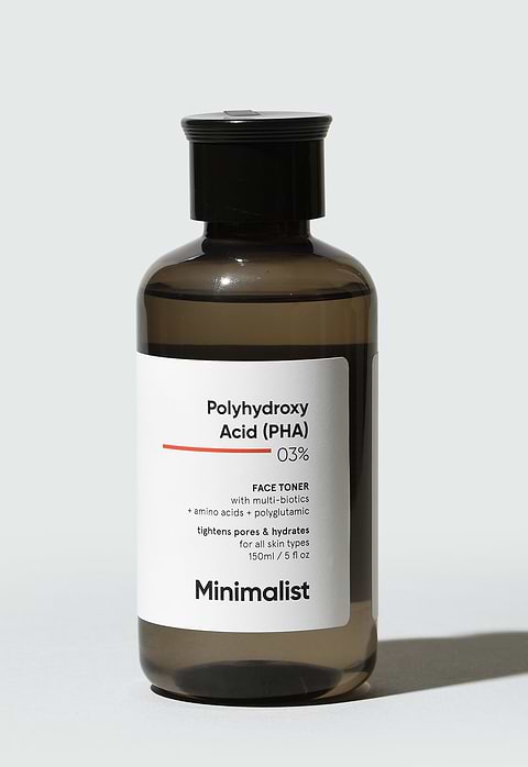 Minimalist Polyhydroxy Acid (PHA) 3% Face Toner For Tightens Pores, Exfoliates, Hydrates &amp; Rebalances Skin Microbiome, 150ml - Buy from Indicrest