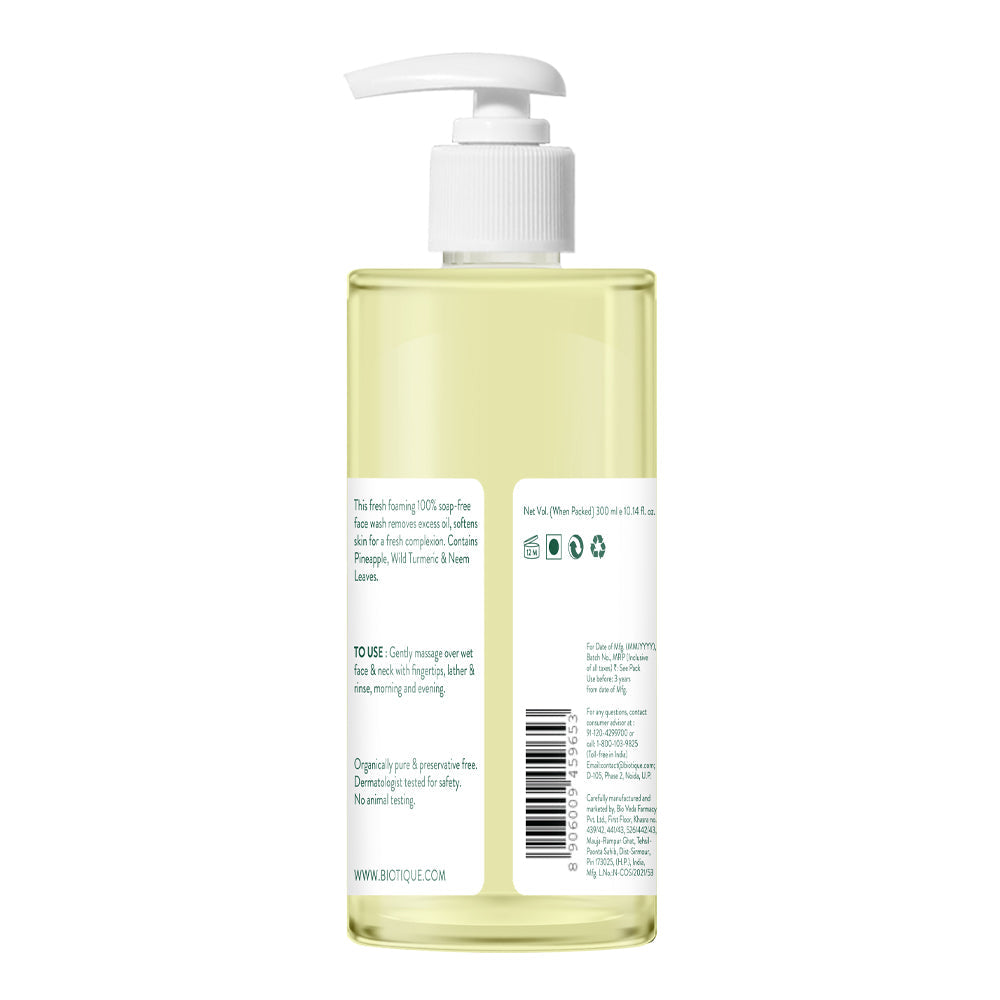 Biotique Pineapple Oil Control Foaming Face Wash, 50ml - Image 5 - Buy from Indicrest