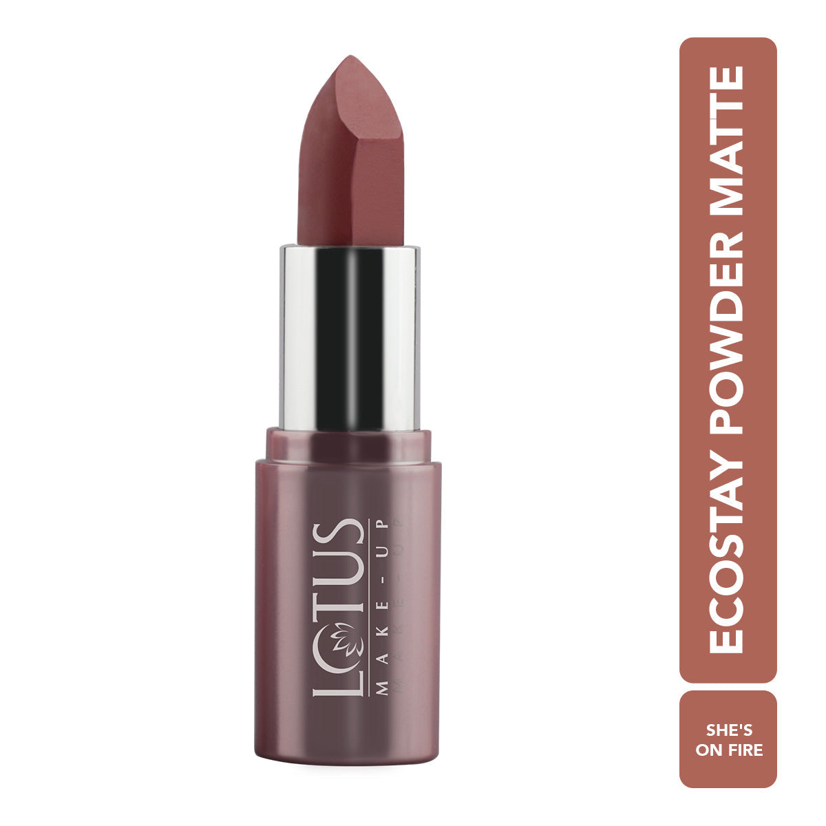 Lotus Herbals Ecostay Powder Matte Lipcolor, Shes On Fire, 4.2g