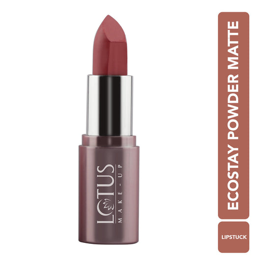 Lotus Herbals Ecostay Powder Matte Lipcolor, Lipstuck, 4.2g