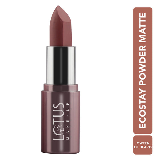 Lotus Herbals Ecostay Powder Matte Lipcolor, Qween Of Hearts, 4.2g