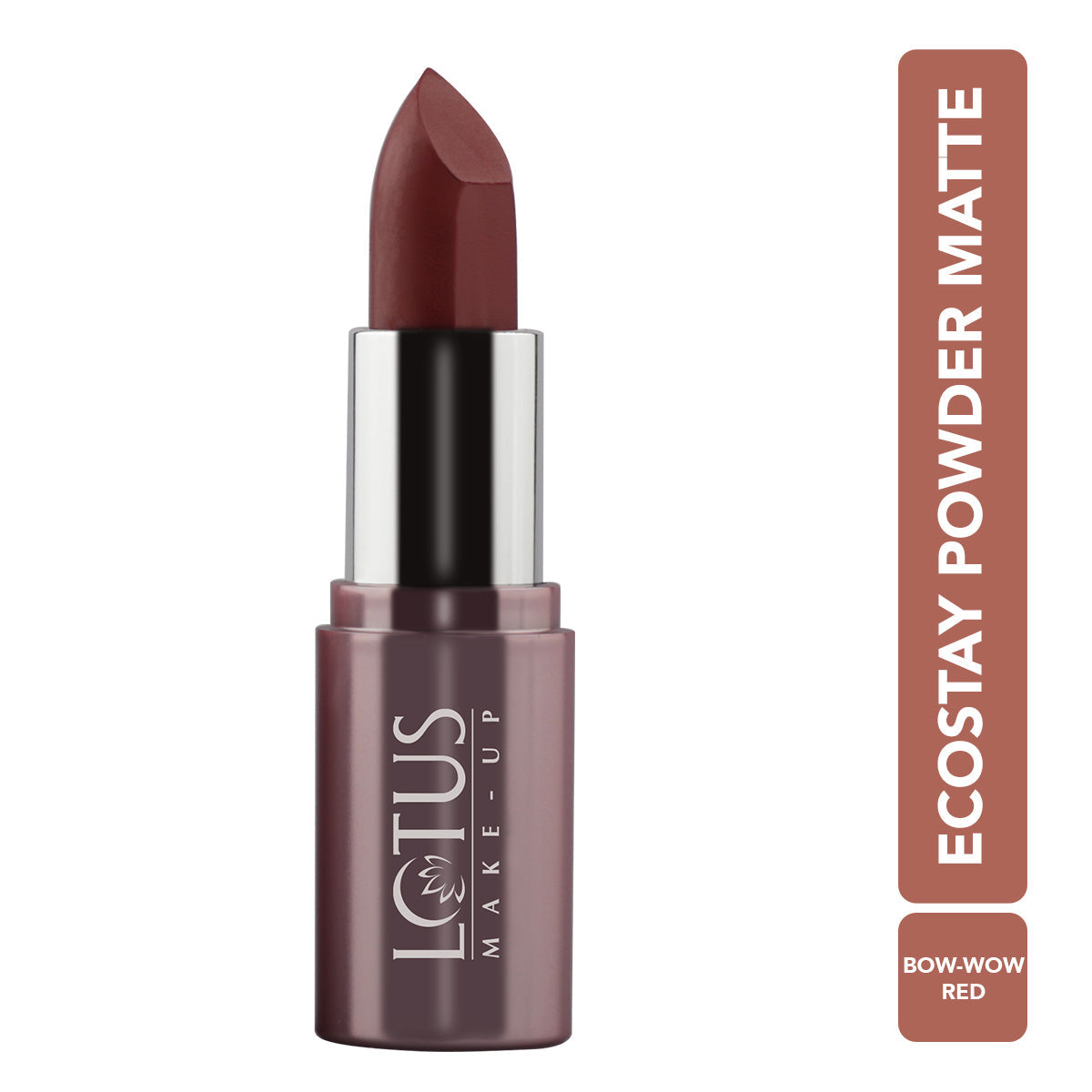 Lotus Herbals Ecostay Powder Matte Lipcolor, Bow Wow Red, 4.2g