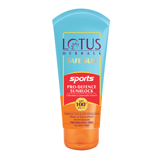 Lotus Herbals Safe Sun Sports Pro-Defence Sunblock SPF 100+ PA+++, 80g