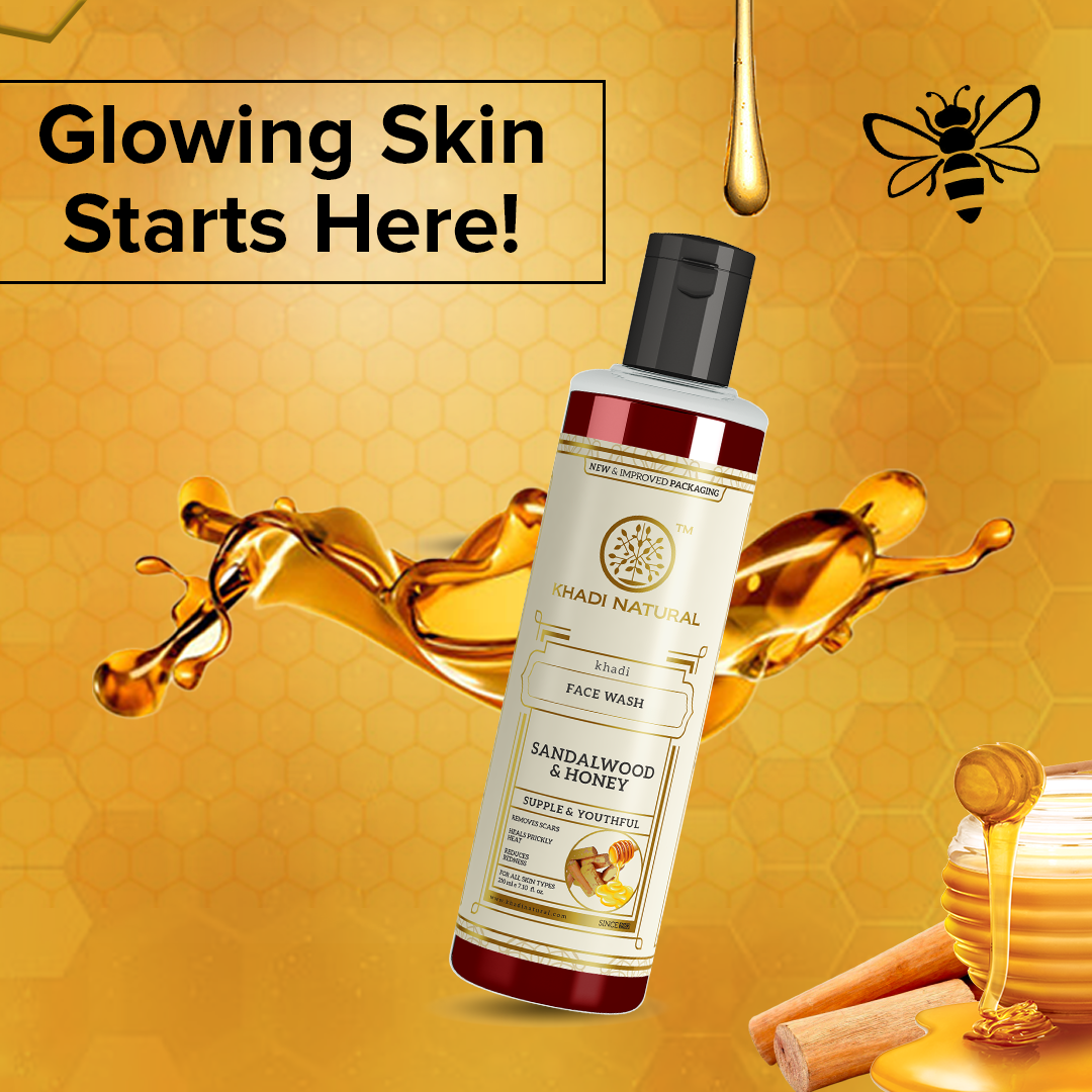 Khadi Natural Sandalwood & Honey Face Wash Combo Pack Of 2 - 210ml Each - Sale - Image 6 - Buy from Indicrest