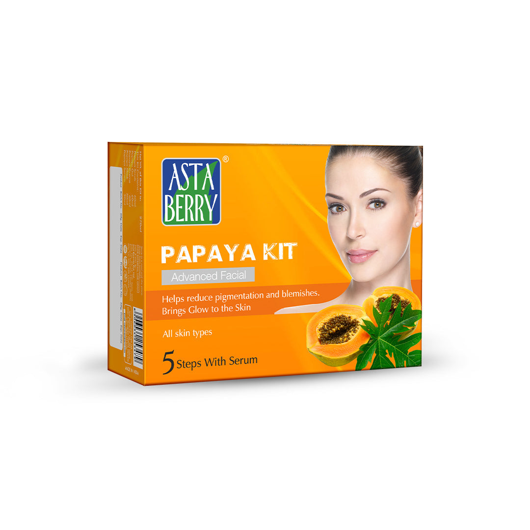 Astaberry Papaya Facial Kit | Helps reduce Pigmentation & Blemishes - Buy from Indicrest
