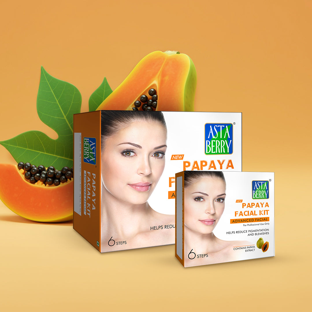 Astaberry Papaya Facial Kit | 6 Steps - Image 2 - Buy from Indicrest