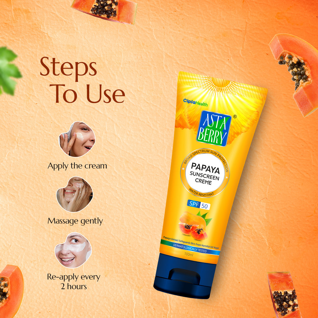 Astaberry Papaya Sunscreen Creme | SPF 50 - Image 4 - Buy from Indicrest