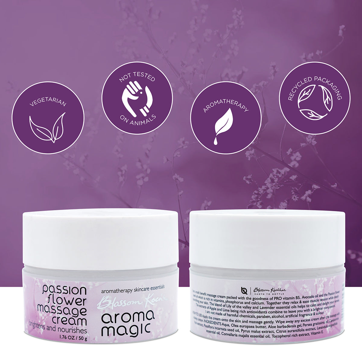 Aroma Magic Passion Flower Massage Cream, 50g - Image 4 - Buy from Indicrest