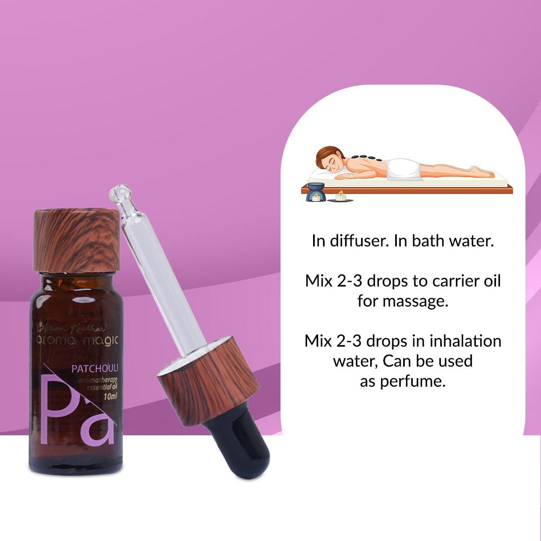 Aroma Magic Patchouli Essential Oil - Balance Oily Skin & Controls Dandruff, 10ml - Image 5 - Buy from Indicrest